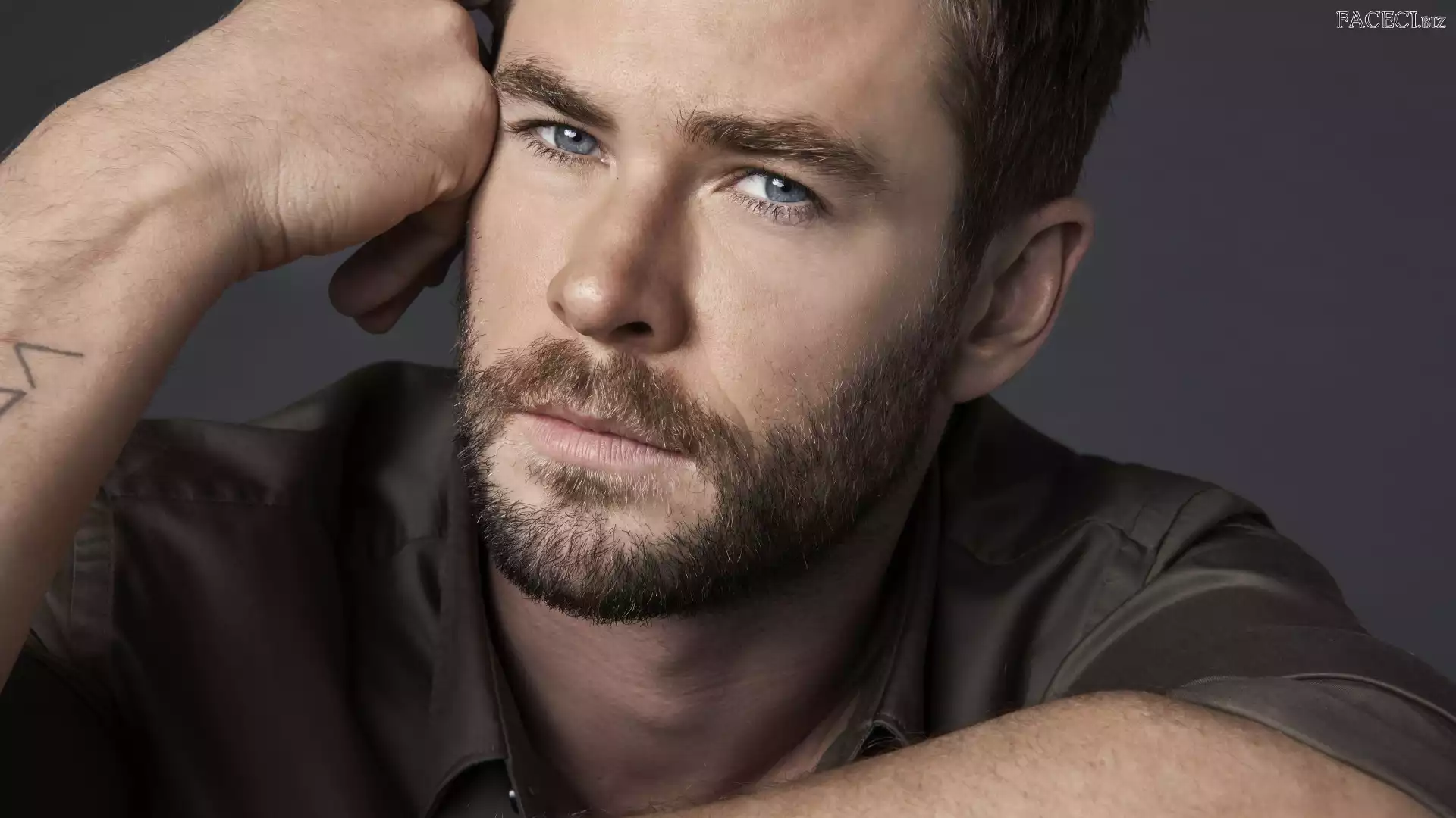 Oczy, Niebieskie, Broda, Aktor, Chris Hemsworth