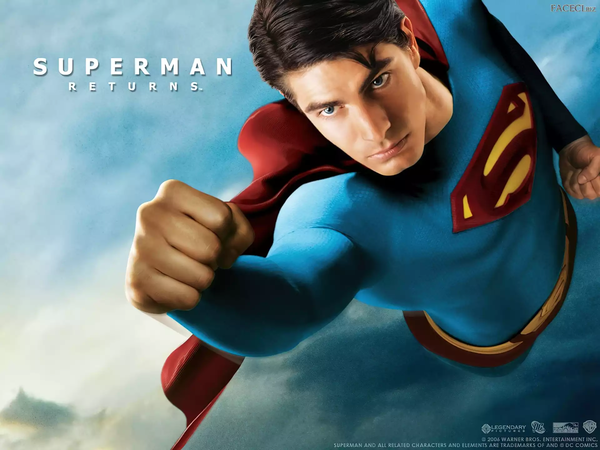 Brandon Routh, pięść, Superman Returns, leci